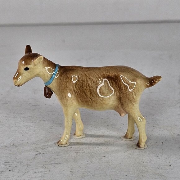 Hagen Renaker Mama Goat Miniature Figurine Blue Collar - Picture 2 of 10